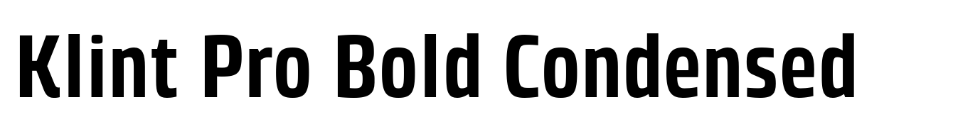 Klint Pro Bold Condensed